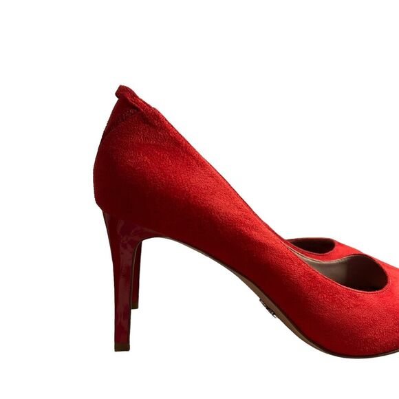 Veerah Pumps Size 10 Women's Volcano Red "The Florence" With Fringes Heels Party - Picture 5 of 11